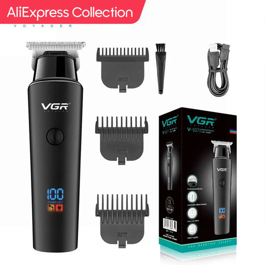 AliExpress Collection VGR Hair Trimmer Professional Electric Trimmers Cordless Hair Clipper Rechargeable LED Display V 937