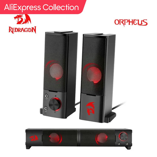 AliExpress Collection REDRAGON Orpheus GS550 Aux 3.5mm Stereo Surround Music Smart Speakers Column Sound Bar Computer PC Home