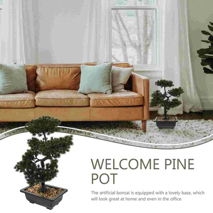 Artificial Bonsai Tree Juniper Faux Plants Indoor Small Fake Plants Zen Garden Japanese Decor Pots Home Table Office
