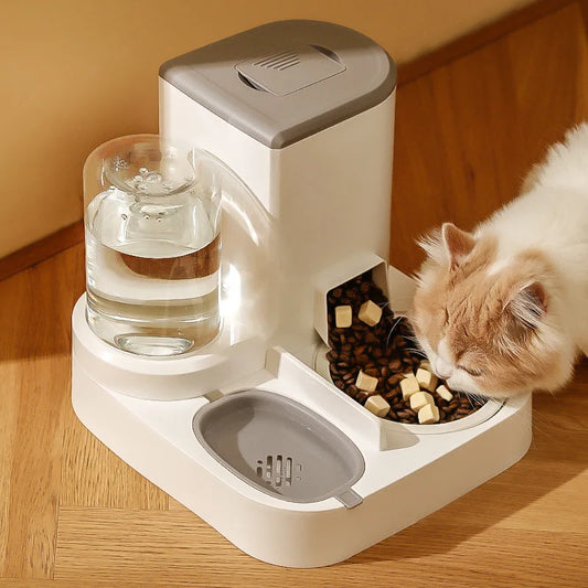 Automatic Cat Feeding and Water Feeding Device, Dog Bowl, Cat Basin, 2-in-1 Water Dispenser, Cat Bowl, Pet Supplies