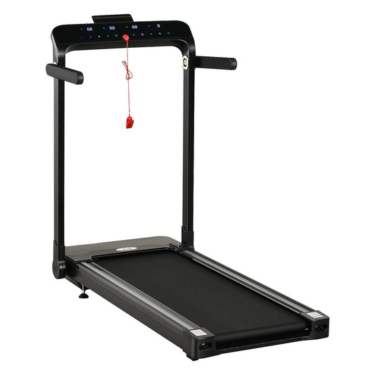 1.85HP Foldable Electric Treadmill Fitness Safety Lock LED screen-Black HOMCOM